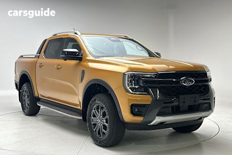 Yellow 2024 Ford Ranger Ute Tray WILDTRAK 4X4