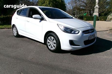 White 2016 Hyundai Accent Hatch ACTIVE F