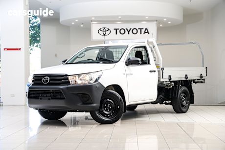 White 2023 Toyota Hilux Ute Tray WORKMATE R