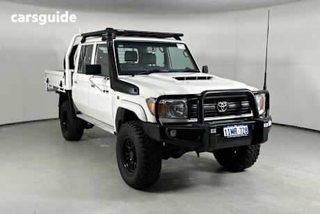 White 2021 Toyota Landcruiser Double Cab Chassis Workmate