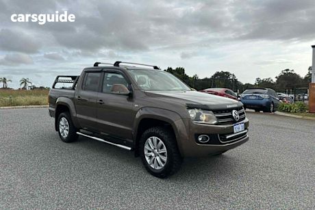 Brown 2012 Volkswagen Amarok Dual Cab Utility Tdi420 Highline (4X4)