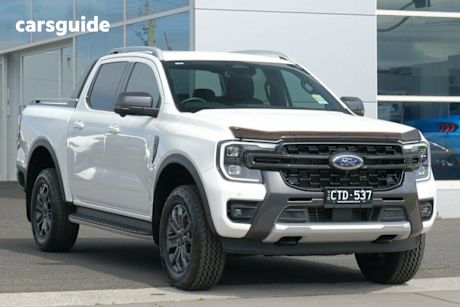 White 2023 Ford Ranger Ute Tray WILDTRAK 4X4