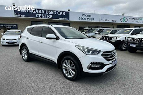 White 2016 Hyundai Santa FE Wagon Elite Crdi (4X4)