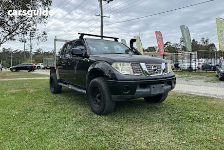 Black 2009 Nissan Navara Dual Cab Pick-up St (4X4)