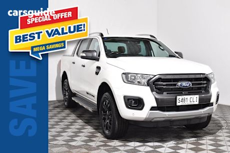 White 2021 Ford Ranger Ute Tray WILDTRAK 4X4