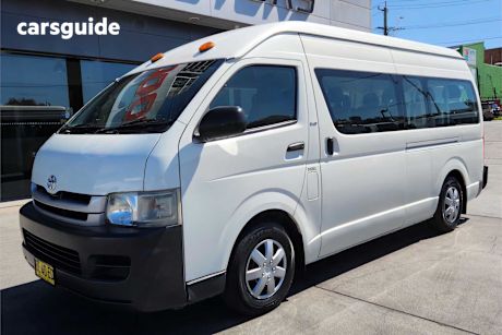 White 2010 Toyota HiAce Bus Commuter