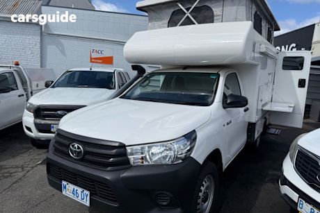 White 2018 Toyota Hilux Cab Chassis Workmate (4X4)