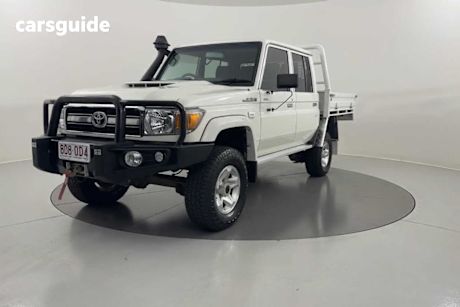 White 2019 Toyota Landcruiser Double Cab Chassis Gxl (4X4)