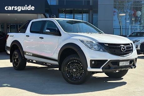 White 2019 Mazda BT-50 Ute Tray BOSS 4X4