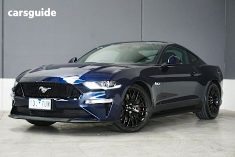 Blue 2018 Ford Mustang Coupe GT R