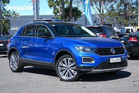 Blue 2021 Volkswagen T-ROC SUV 110TSI STYLE F