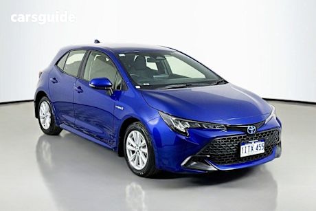 Blue 2023 Toyota Corolla Hatchback Ascent Sport Hybrid