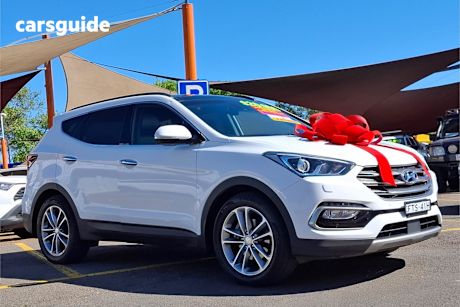 White 2016 Hyundai Santa FE SUV HIGHLANDER