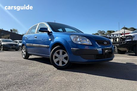 Blue 2007 Kia RIO Hatchback Ex