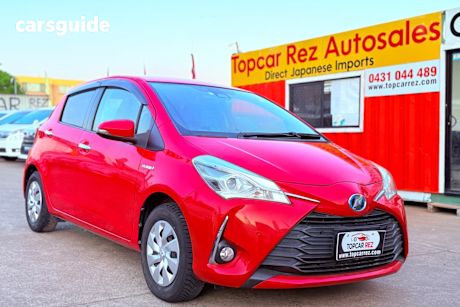 Red 2018 Toyota Vitz Hatchback F (Hybrid)