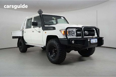 White 2018 Toyota Landcruiser Double Cab Chassis Workmate (4X4)