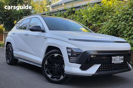 White 2025 Hyundai Kona SUV ELECTRIC PREMIUM N LINE F