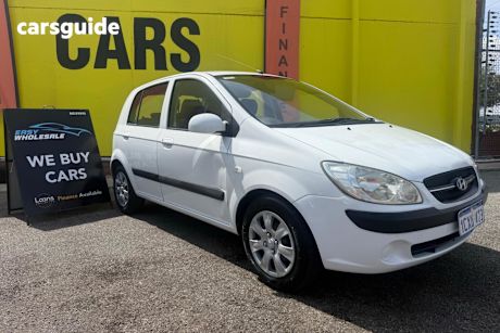 White 2008 Hyundai Getz Hatch S F