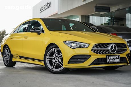 Yellow 2022 Mercedes-Benz CLA200 Coupe
