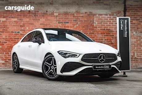 White 2024 Mercedes-Benz CLA-Class Coupe CLA200 F