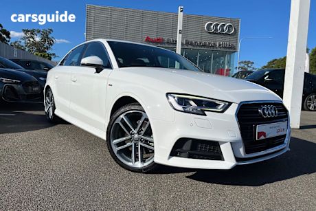 White 2020 Audi A3 Sedan 40 TFSI S LINE PLUS F