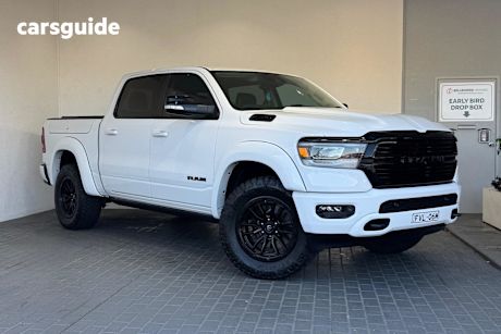 White 2021 Ram 1500 Crew Cab Utility Laramie (Hybrid)