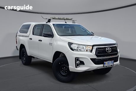 White 2019 Toyota Hilux Ute Tray SR 4X4