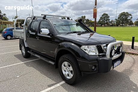 Black 2009 Nissan Navara Dual Cab Pick-up St-X (4X4)