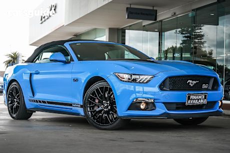 Blue 2017 Ford Mustang Convertible Gt 5.0 V8