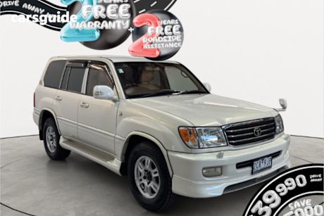 White 1998 Toyota Landcruiser SUV VX LIMITED 4WD