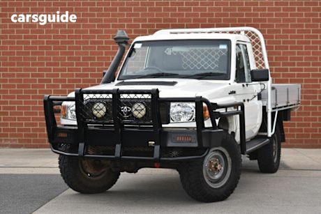 White 2016 Toyota Landcruiser Cab Chassis Workmate (4X4)