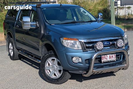 Blue 2014 Ford Ranger Ute Tray XLT 4X4