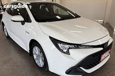 White 2023 Toyota Corolla Hatchback Ascent Sport Hybrid
