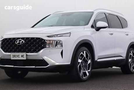 White 2021 Hyundai Santa FE SUV ELITE 4X4