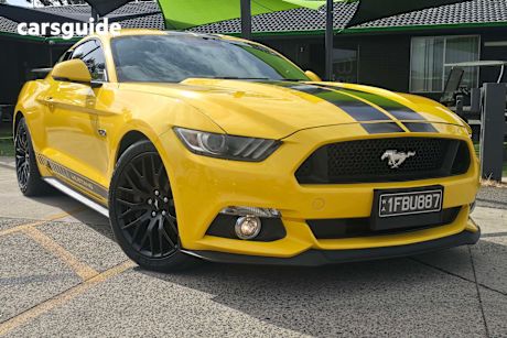 Yellow 2017 Ford Mustang Coupe GT R
