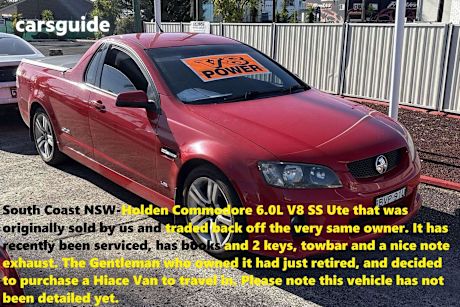 Red 2008 Holden UTE Ute Tray SS R