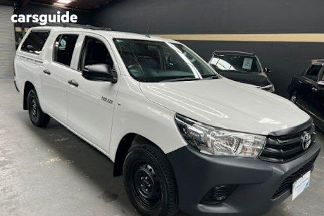 White 2017 Toyota Hilux Dual Cab Utility Workmate