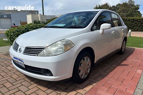 White 2007 Nissan Tiida Sedan St