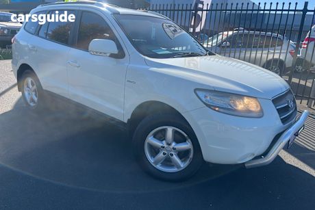 White 2009 Hyundai Santa FE SUV ELITE CRDI (4X4) CM MY09 UPGRADE