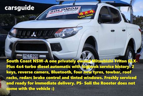 White 2018 Mitsubishi Triton Dual Cab Utility Glx Plus (4X4)