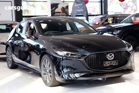 Black 2025 Mazda 3 Hatchback G20 Evolve