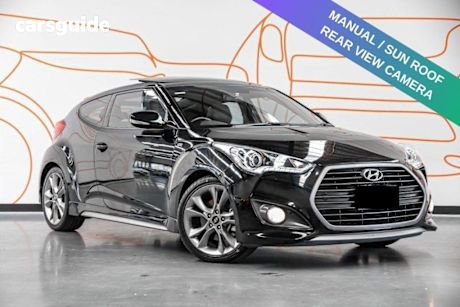 Black 2015 Hyundai Veloster Hatch SR TURBO + F