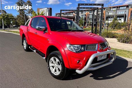Red 2013 Mitsubishi Triton Double Cab Utility Glx-R (4X4)