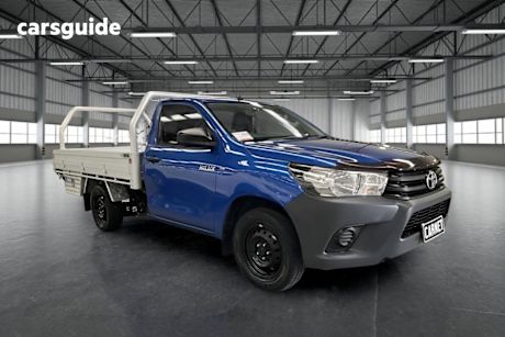 Blue 2015 Toyota Hilux Cab Chassis Workmate
