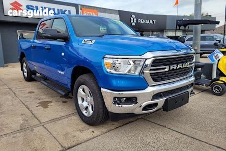 Blue 2023 Ram 1500 Crew Cab Utility Big Horn (6-4 Tub) Mhev (4X4)