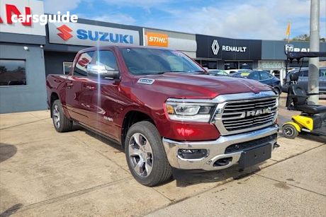 Red 2023 Ram 1500 Crew Cab Utility Laramie (W/Sunroof) Mhev