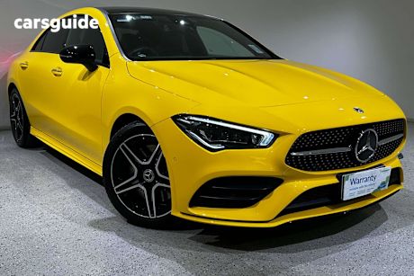 Yellow 2022 Mercedes-Benz CLA-Class Coupe CLA250 4WD