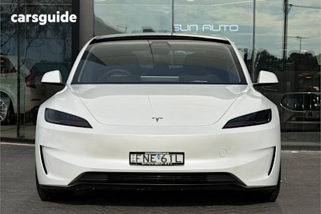 White 2024 Tesla Model 3 Sedan Performance