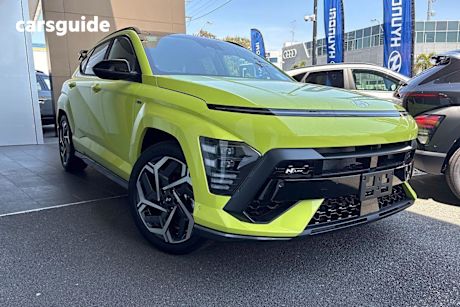 Yellow 2025 Hyundai Kona SUV HYBRID ELITE N LINE F