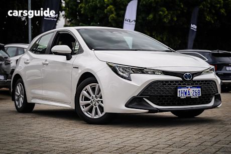 White 2023 Toyota Corolla Hatchback Ascent Sport Hybrid